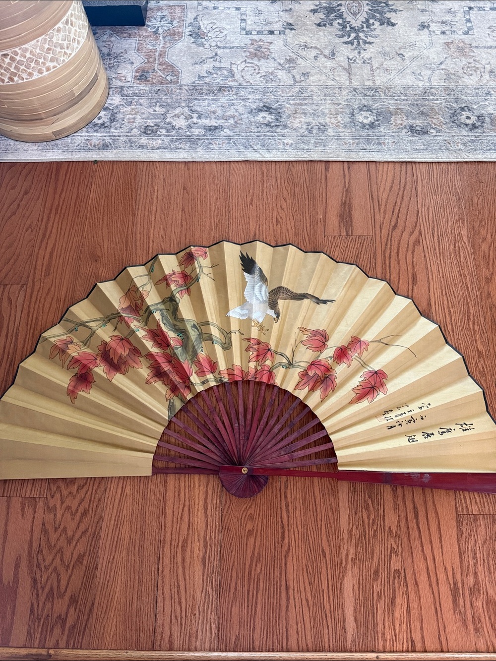 Asian decorative wall fan - near perfect condition